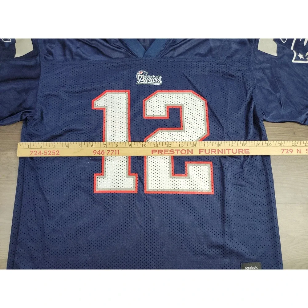 Tom Brady New England Patriots Jersey Reebok On Field Size XL Kids Youth NFL #12